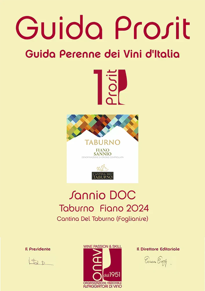Taburno Fiano - ONAV Diploma Prosit 2025