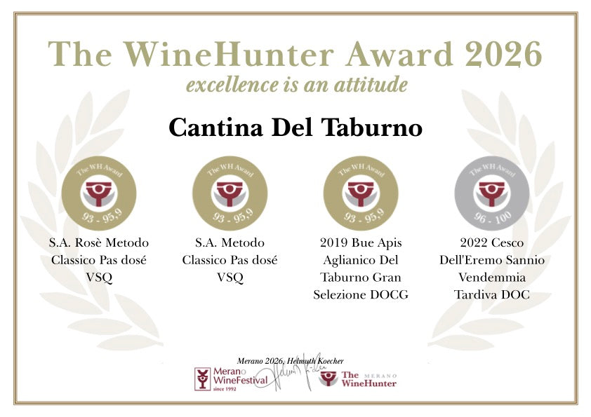 Cantina del Taburno conquista il Platinum Award 2026: Cesco dell’Eremo tra le eccellenze del vino italiano
